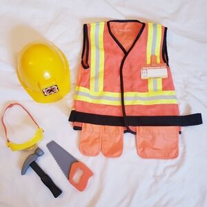 Melissa & Doug Construction Worker Play Costume Dress-up Set